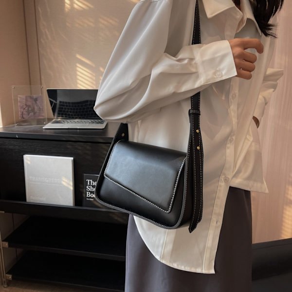 Advanced Texture Niche Bag Uusi naisten laukku Suosittu Olkalaukku Olkavarsi Pieni Neliömäinen Laukku - Perfet Black