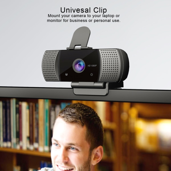 1080P Webcam med Mikrofon, EMEET C960 Webcam, 2 Mikrofon Str