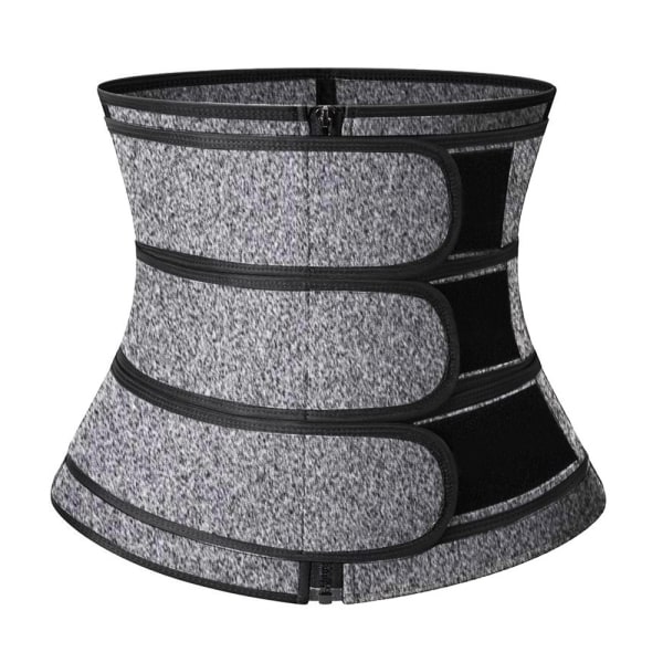 Naisten waist trainer vetoketju kolme vyötärövyötä urheilutreeni - Perfet rose red 2XL