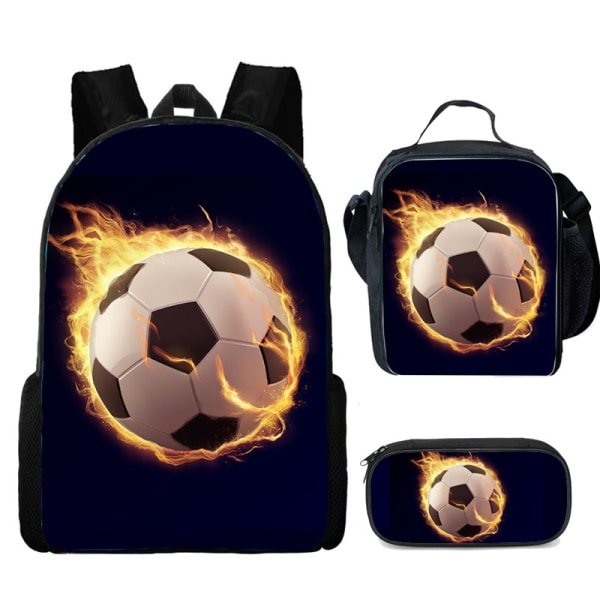 kid Fotboll måltid väska case student ryggsäck fotboll case - Perfet Football three-piece