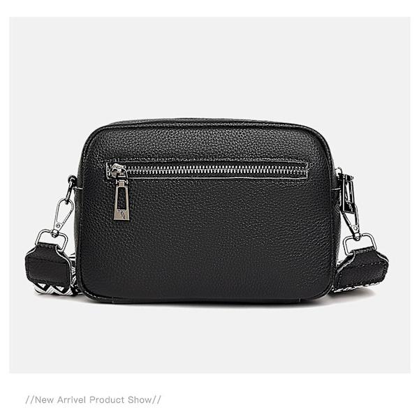 crossbody taske Dame læder lille skuldertaske med lynlås - Perfet khaki