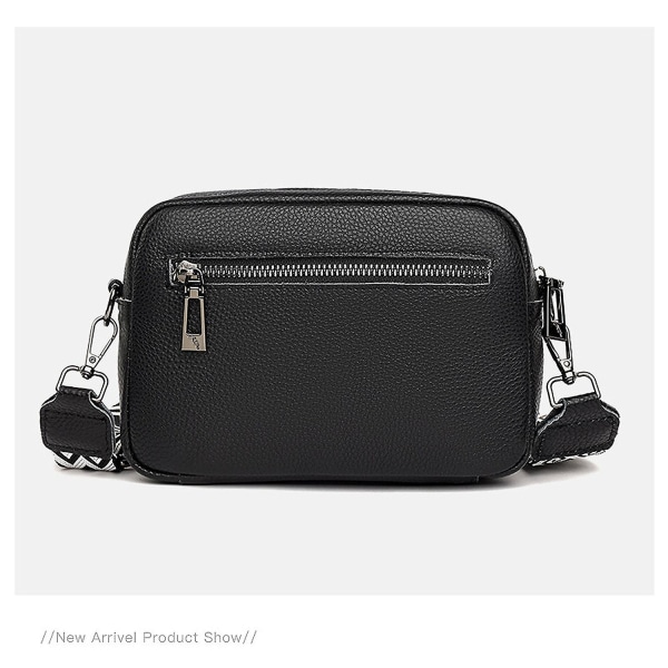 crossbody-väska Liten axelväska i läder för kvinnor med dragkedja - Perfet khaki