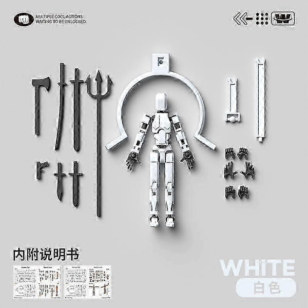 Dummy13 Magnetisk Actionfigur Set, 3D Magnetisk Actionfigur Set - Perfekt White-Black with Magnet