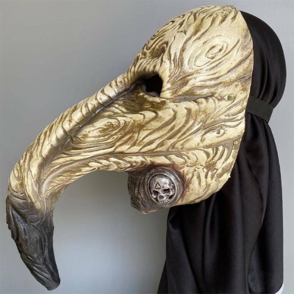 Halloween Steampunk Beak Plague Doctor Mask Cosplay kostym - Perfet