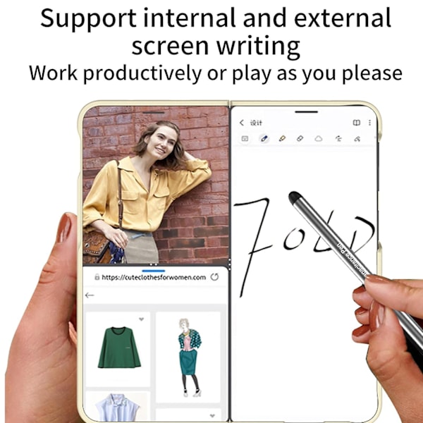 GKK Ultratunn med Pennhållare Kompatibel med OPPO Find N3 / OnePlus Open-Perfet Black