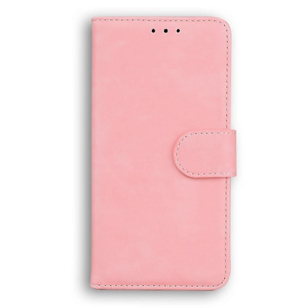 Kompatibel med Huawei P20 Skin Feel Pure Color Flip Læder Telefon Cover - Perfekt Pink