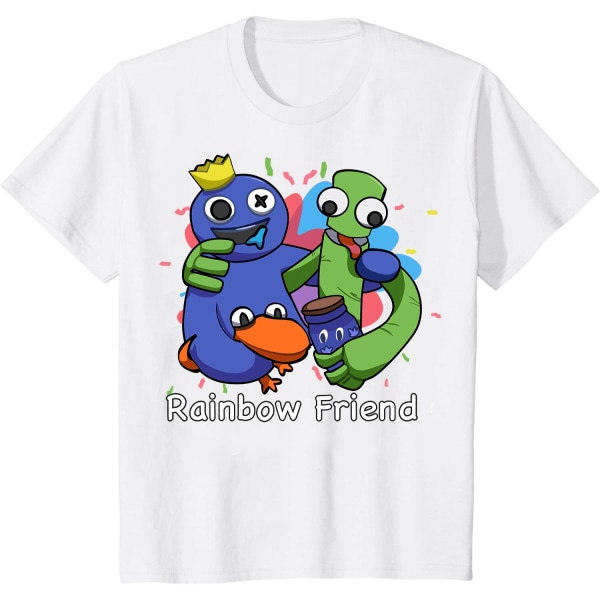 Rainbow Friend För barn Födelsedag T-shirt storlek 4-5 - Perfet white l