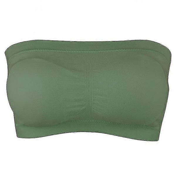 Tube-topp stroppeløs bandeau-BH for kvinner - Perfet green L
