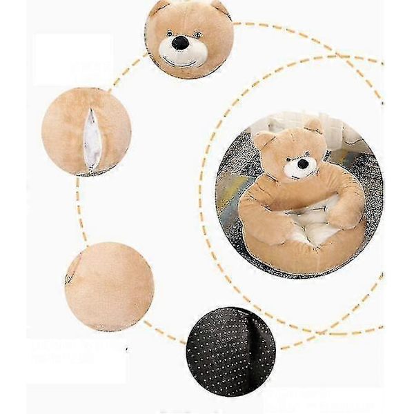 Karhunkokoinen Puoliavoin Lemmikkivuode Pehmeä Plussipehmuste Luistamaton Univuode Lemmikkieläimille-Perfet Khahi 55CM