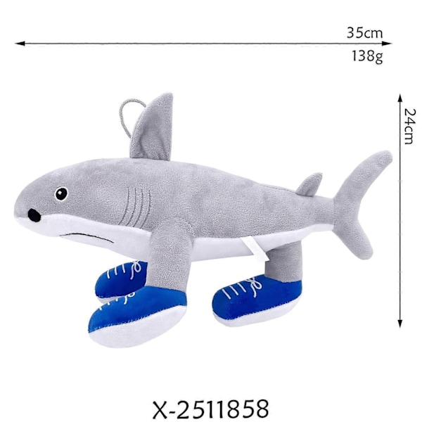 Tralalero Tralala Haj Leksak Plysch Tun Tung Tung Sahur Leksak Docka Brainrot Djur-Perfet Shark