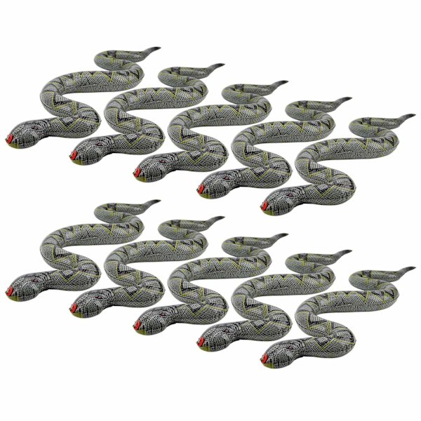 10 oppblåsbare slangeleker Horror Snake Garden Yard Pool Party Supplies - Perfet