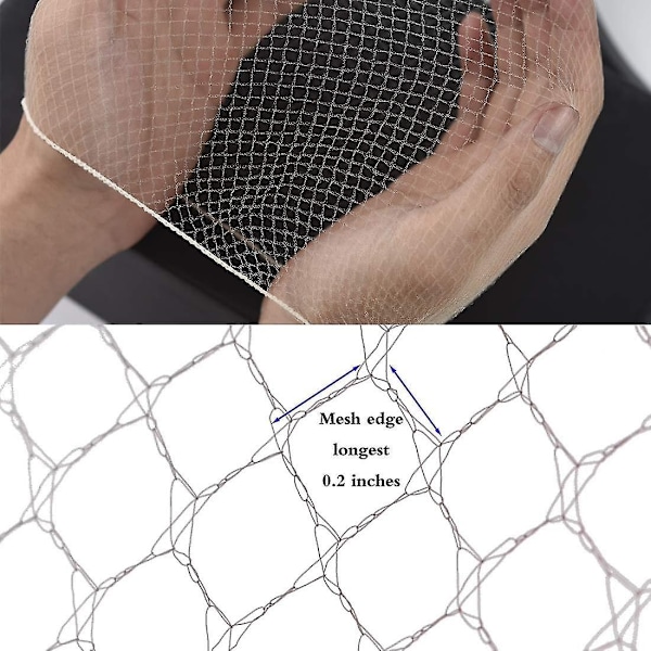 Hårnett 100 stk, Elastiske Usynlige Mesh Hårnett for Matservering, Balletknute, Søvn, Kvinner og Parykk (100, Svart) - Perfekt