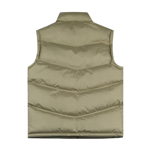 Sliktaa Herrar Bodywarmer Västar Utomhus Quiltat Ärmlös Dunjacka-Perfet Khaki 3XL