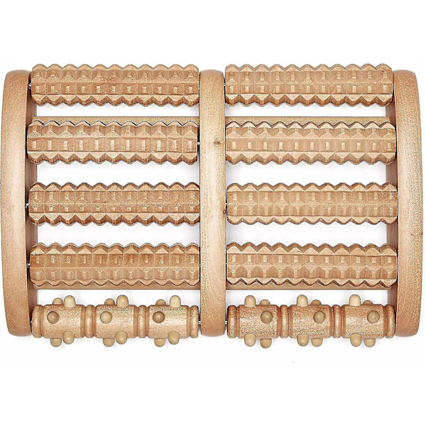 Akupressur fotsmerte Multi-Roller - Dobbel trefotrulle - Lindrer Plantar Fasciitis, hæl- og buesmerter - Fremmer stress - Perfet
