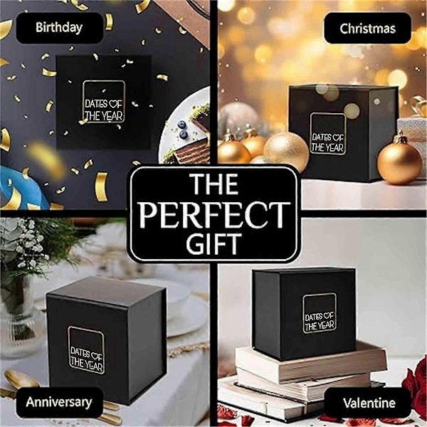 Årets Date Box, 52 Sjove og Eventyrlystne Ridse-kort Date Ideer til Par, Perfekte Date-aften Ideer - Perfekt