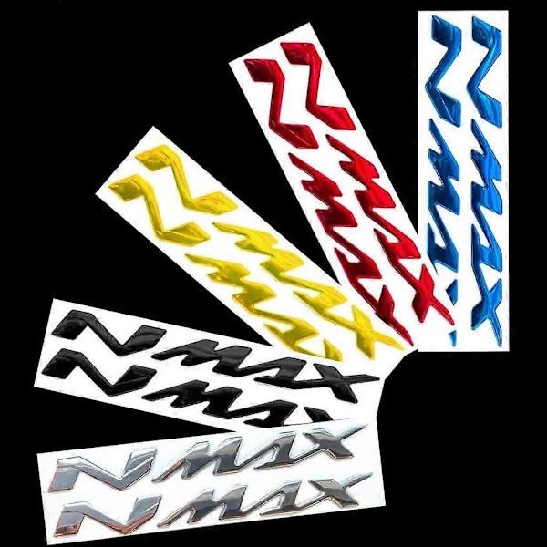 Tank Badge Motorcykel Sticker til Yamaha NMAX N MAX N-MAX Aerox 125 Precio 150 155 160 250 400 2023 Motorcykel 3D Dekal Logo Køretøjs Wrap - Perfekt 3D Silver