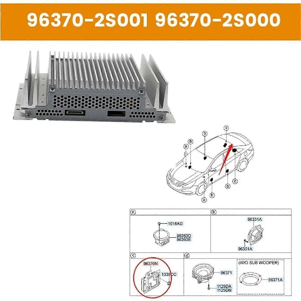 Bilförstärkarenhet extern förstärkaraggregat 963702S000 för IX35 2010-2014 expansionsförstärkare 96370-2S001 96370-2S000-Perfet