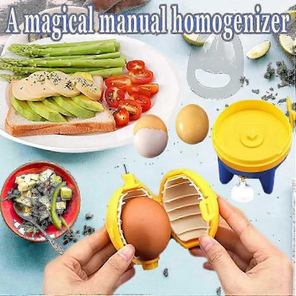 Eggeplomme Mikser, Rask Manuell Eggmikser Bærbar Eggemaker, Egg Shaker Egg Spinner for Kjøkken Miksing Egg-Perfekt