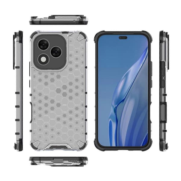 Honeycomb Stødsikkert Telefoncover Kompatibelt med Honor 400 Lite-Perfet White
