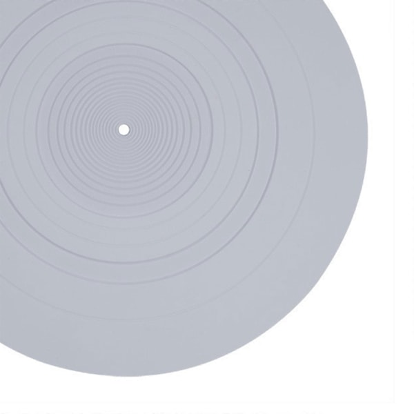 12 Tommers Platespiller Matte Gummi Silikon Pad for Alle LP Vinyl Platespillere - Perfekt black