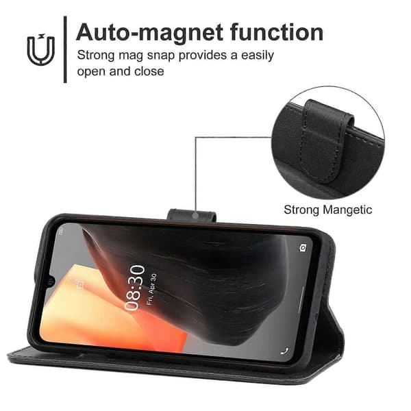 Læderetui Kompatibelt med Ulefone Armor 8 / 8 Pro-Perfet Black