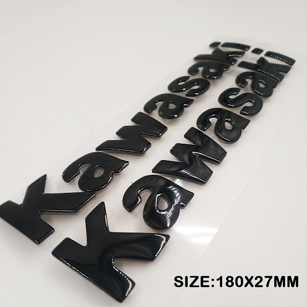 Kompatibel med Kawasaki Grøn Sticker 3d Logo Mærkater 3 D Z800 Z750 Z900 Z1000 Z650 Z400 2019 2020 2021 2022-Perfekt RJ001 180X27MM