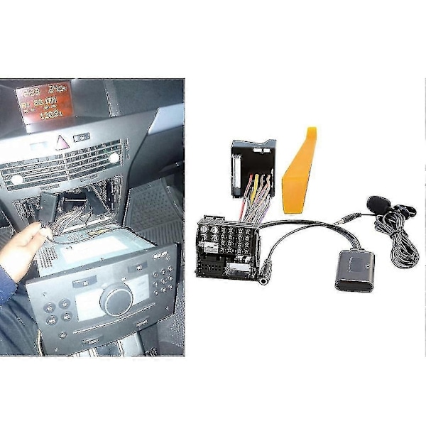 Bil Bluetooth 5.0 Aux Kabel Mikrofon Håndfri Mobiltelefon Gratis Opkalds Adapter Kompatibel med Opel Cd30 Mp-Perfet