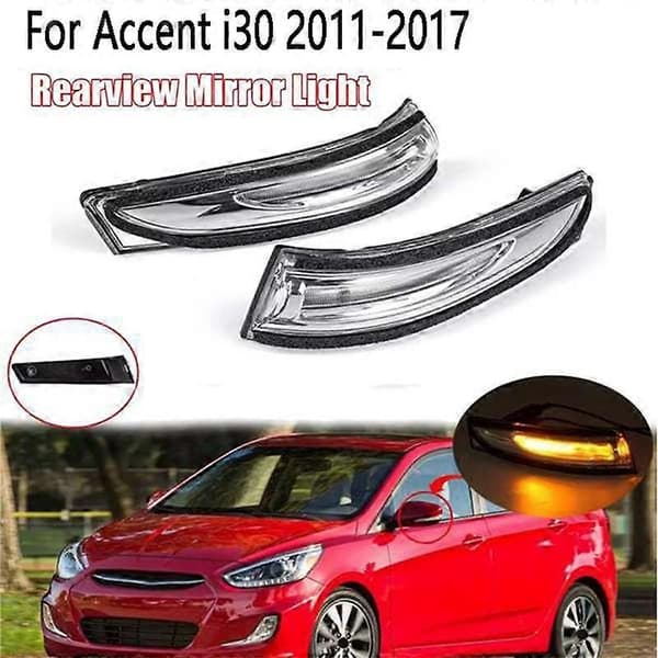 Kompatibel med I30 2011-2017 Venstre Dynamisk LED Blinklys Sekventielt Bakspejl Lys - Perfet