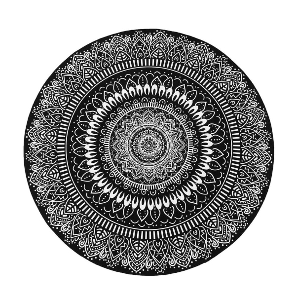 Mandala blomst rundt teppe romteppe sklisikker gulvmatte - Perfet