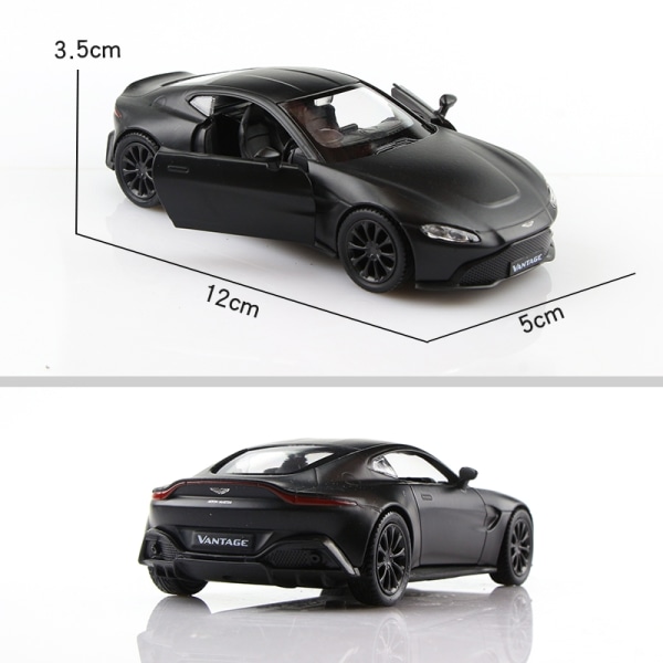 sportbilskollektion modellpresenter för barn matt svart färg serie RMZ city 1/36 legering pressgjuten leksaksfordon TOYOTA - Perfet Aston Martin Vantage