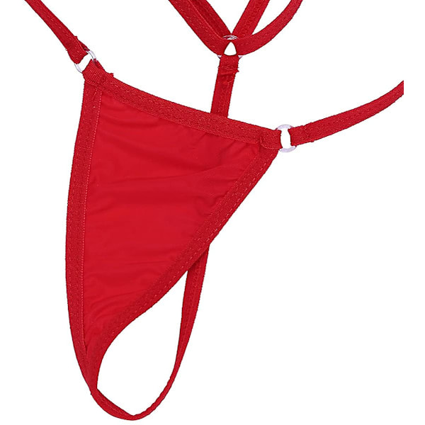 Kaise 2 stk. Kvinders Sexy Enkeltdel Sling Shot G-streng Ekstrem Mikro Mini Monokini Badetøj Underbukser Party Kostume Gave-Perfekt Red