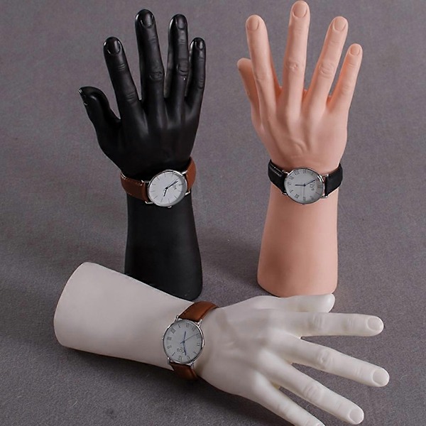 Handdocka Smyckesställ Manlig Handmodell Armband Ring Handskar-Perfekt Color Left hand