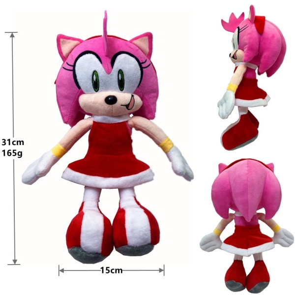 30 cm Sonic Amy Ross plyslegetøj - perfekt