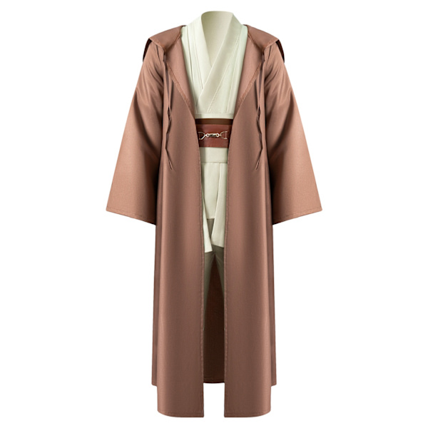 Mub- Obi-Wan Kenobi Cosplay Kostume i Høj Kvalitet Sort Jedi Kåbe Lichtsværd Duel Sort- Perfekt Black 3 XL