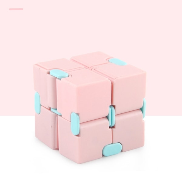Infinite Rubik's Cube Stress Relief Artefact Finger Puzzle - Perfet pink