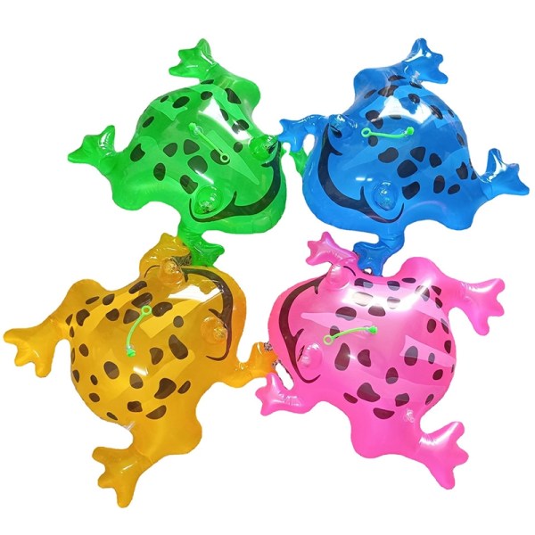 4st glödande groda uppblåsbar leksak studsande barns nattmärke - Perfet Multicolor 4Pcs