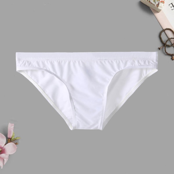 Fianao Miesten Alushousut Joustavat Hengittävät Mukavat Pehmeät Läpinäkyvät Jääsilkki Seksikkäät Matala Vyötäröiset Alushousut - Perfet Skin 2XL
