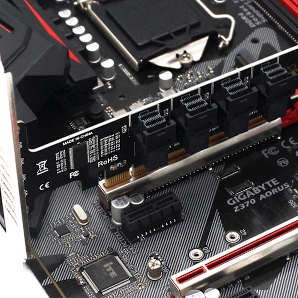 4.0 PCI-E X16 till 4-port SFF-8643 U.2 NVME expansionskort för SFF-8639-Perfet