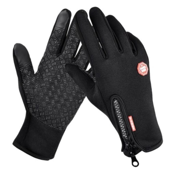 Winter Warm Vindtät Vattentät Anti-slip Thermal screen Handskar - Perfet Black L