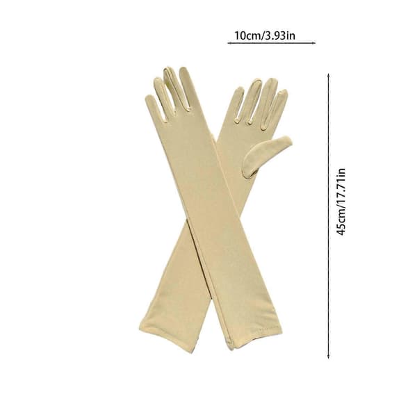 Långa Spandex Opera Handskar för Vuxna som Sträcker sig Över Armbågen - Perfekt BG
