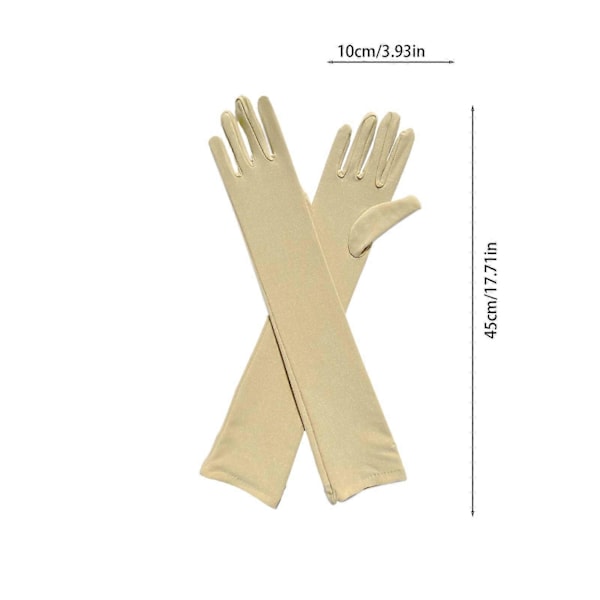 Voksen Over Albue Stretch Lange Spandex Opera Hansker - Perfekt BG