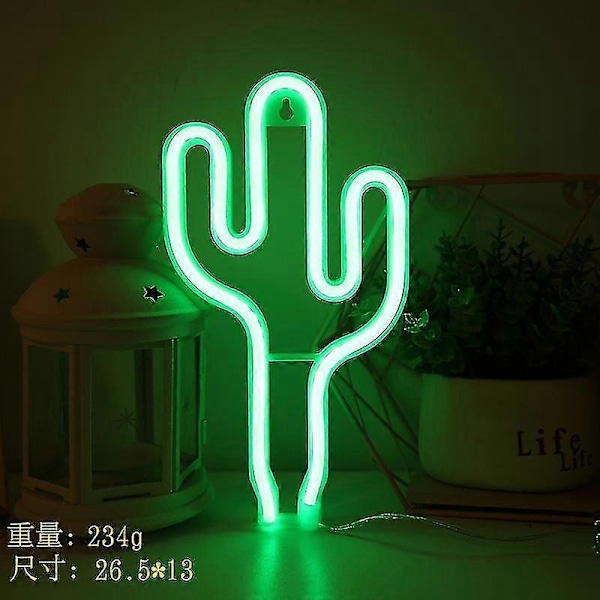 LED neonljus färgglada regnbågsneonljus för rum hemmafest bröllopsdekoration julklapp neonljus-Perfet Cactus