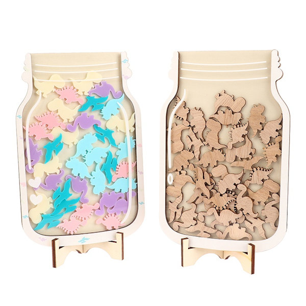 1PC Star Reward Jar Children Reward System Puinen levy Colorfu värikkäät tähdet- Perfet colorful stars ONESIZE
