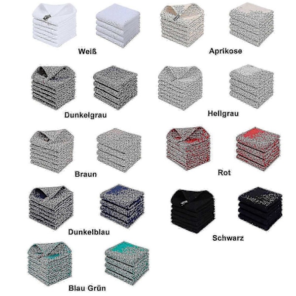 6-pack 100% Bomull Frotté Köksdukar - Hängögla för Disk och Köksrengöring - Perfekt Red 34*34cm