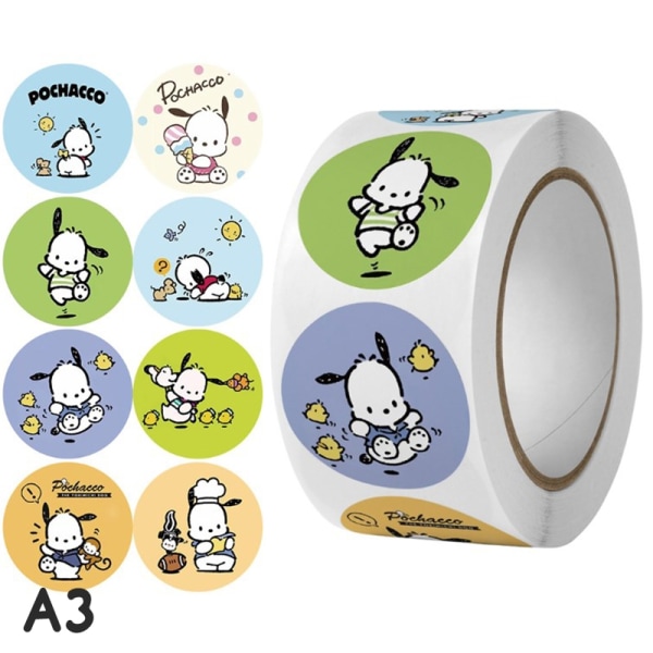 500 ark/rulle nye Sanrio-klistermærker e tegneserie e børnebelønning - perfekt A3