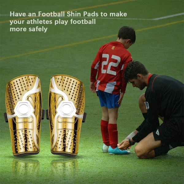 Fodbold skinnebensbeskyttere Børn Ungdom Voksen Sport Beskyttende hård skal - Perfet