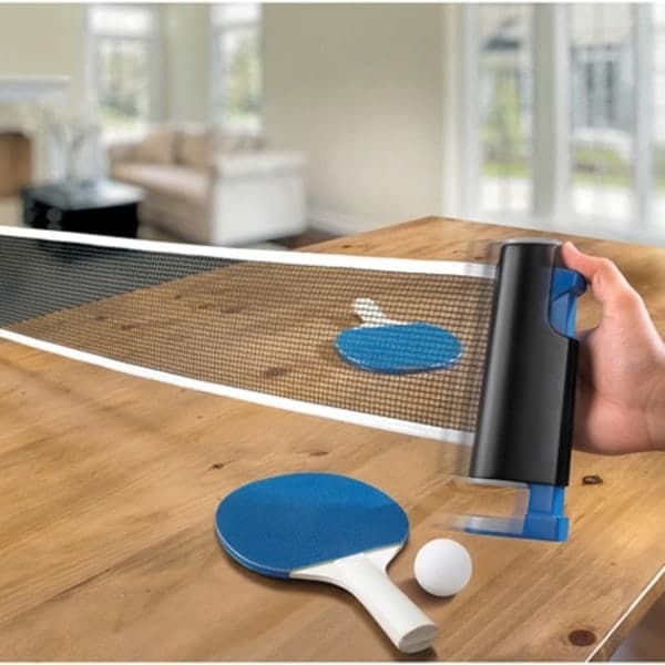 Ping Pong Sæt med Justerbart Net | Egnet til Alle Bordtennisborde