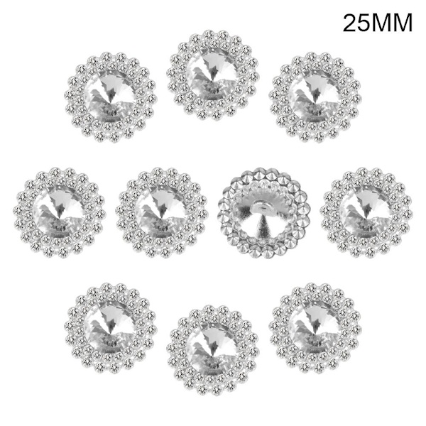 10 kpl/ set metalli strassinapit paidan napit 25MM - Perfet