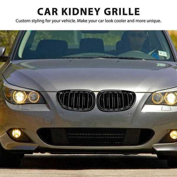 Bil Front Grill Kompatibel med 5-serie E60 E61 M5 2003-2010 Sedan-Perfet