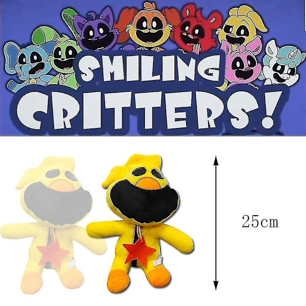 Poppy Playtime Huggy Wuggy Catnap Plys Smilende Critters Legetøj Dukke Børnegaver-Perfekt Kickin Chicken 25cm